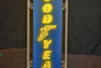 No-Reserve Goodyear Vertical Neon Sign