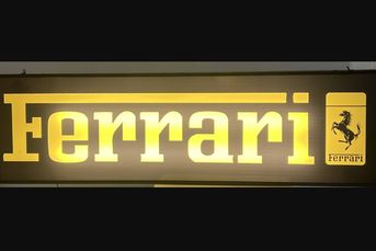 Circa-1970s Ferrari Backlit LED Dealer Sign