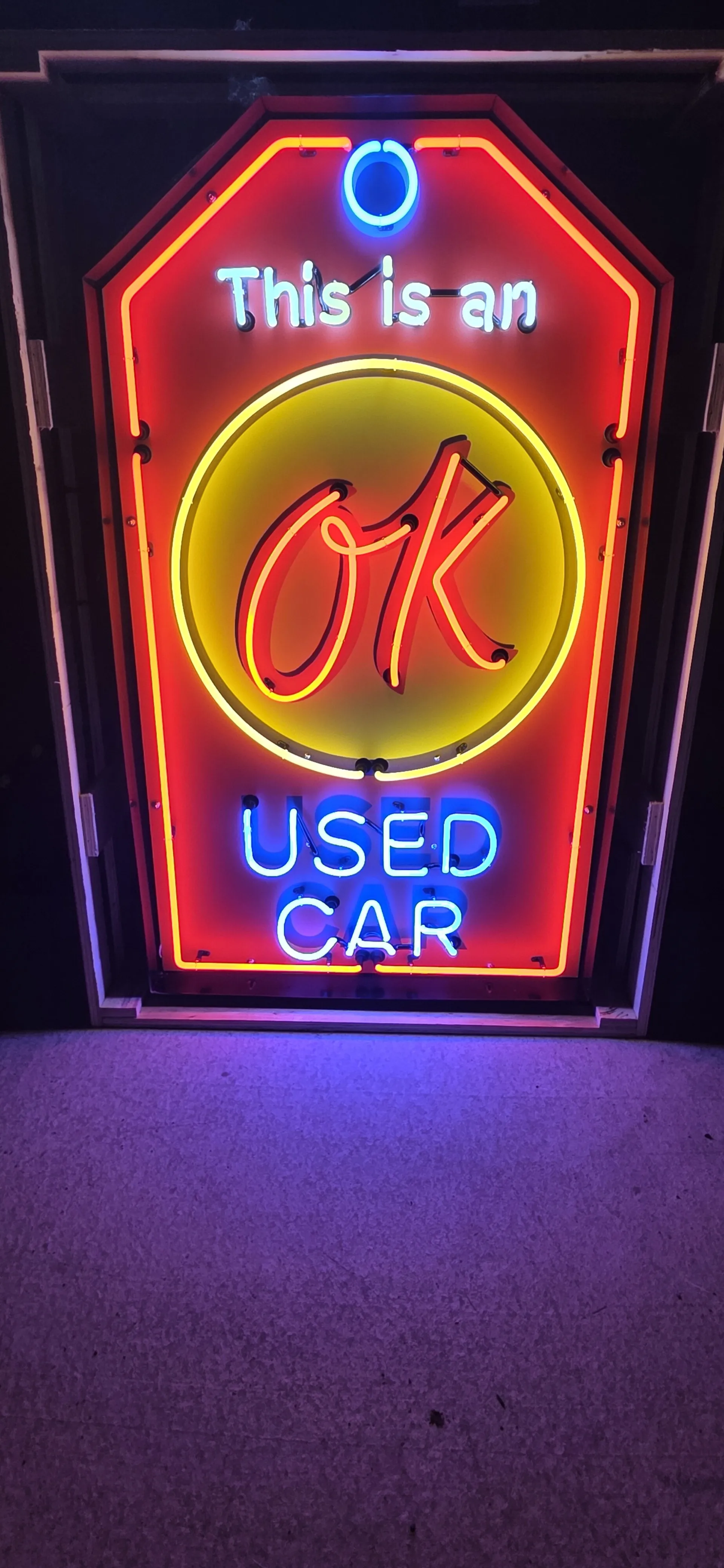 Sold - No-Reserve Chevy OK Used Car Neon Sign | Hemmings