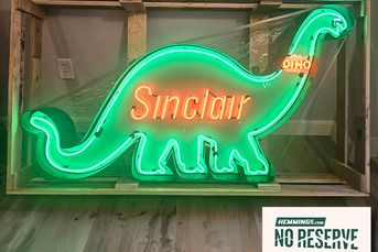 No-Reserve Sinclair Dinosaur Neon Sign