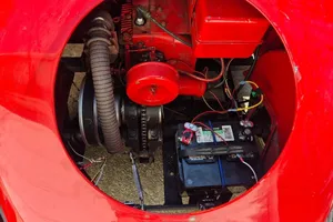 1954 IHLE Schottenring CarConvertible 016 Red and black Black vinyl Kohler 305-cc L-head four-stroke single