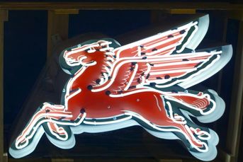No-Reserve Mobil Pegasus Neon Sign