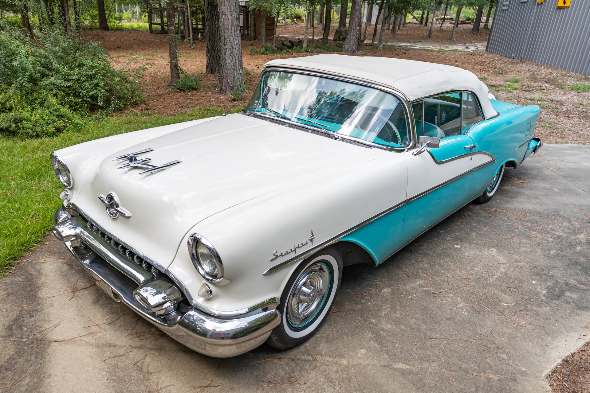 Sold - Drop-Top Rocket: Refurbished 1955 Oldsmobile 98 Starfire