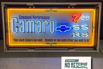 No-Reserve Vintage Chevrolet Camaro Neon Sign