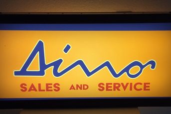 Circa-1970 Ferrari Dino Two-Sided Lighted Sign