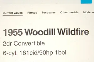 1955 Woodill WildfireConvertible 55WW9939 Corvette Competition Yellow Black Corvette 396ci Big Block V8