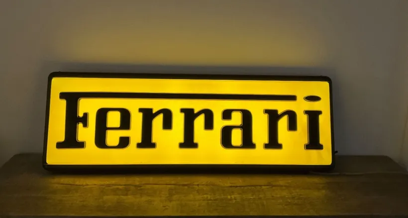 Sold - Vintage Molded Ferrari Sign With LED Lighting - Hemmings.com