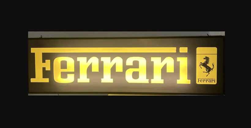 Sold - Circa-1970s Ferrari Backlit LED Dealer Sign - Hemmings.com