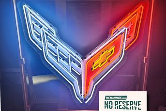 No-Reserve Chevrolet C8 Corvette Logo Neon Sign