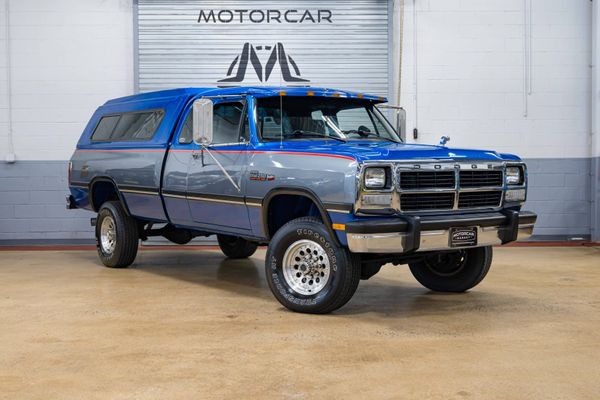 Cummins-Powered 1992 Dodge Ram W250 4x4 Pickup With Camper Shell